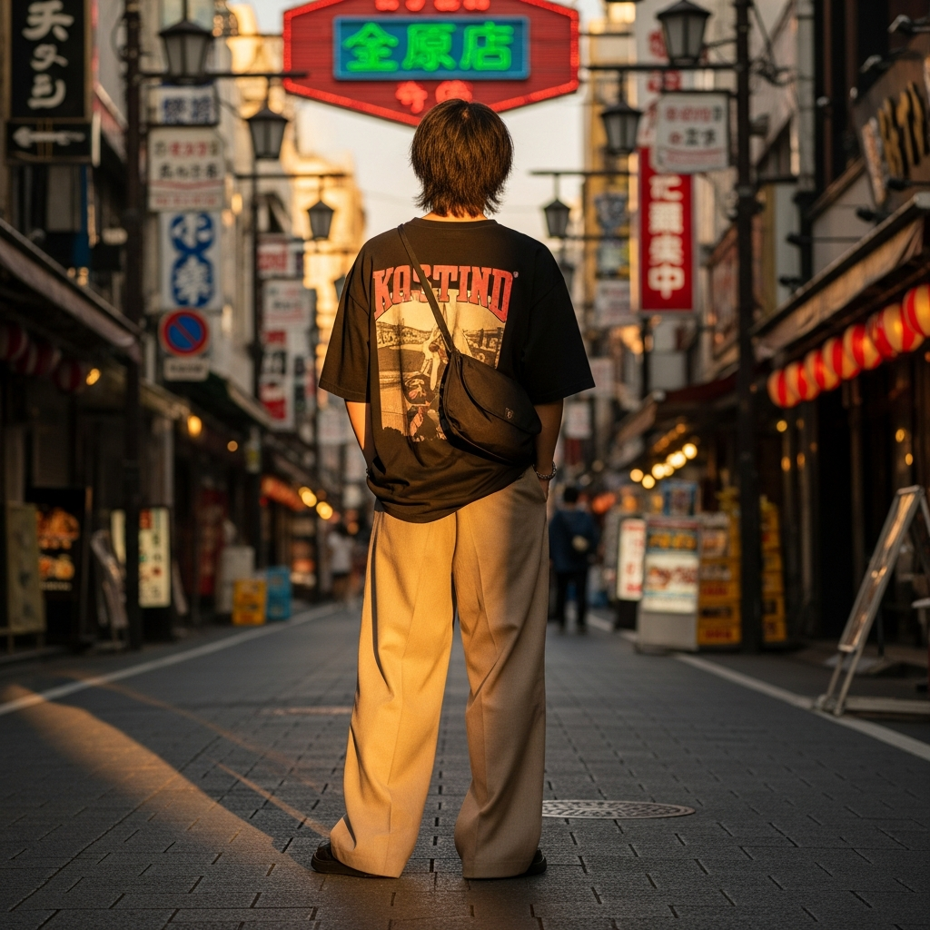 福岡の街並みと後ろ姿スナップ