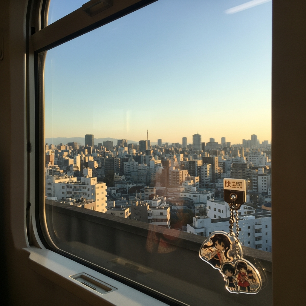九州の駅ホームで遠征の準備をしている女の子のイメージ